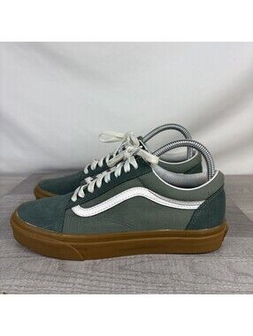 Vans Old Skool Duck Green Gum Sole Sneakers Men 7.5 / Women 9